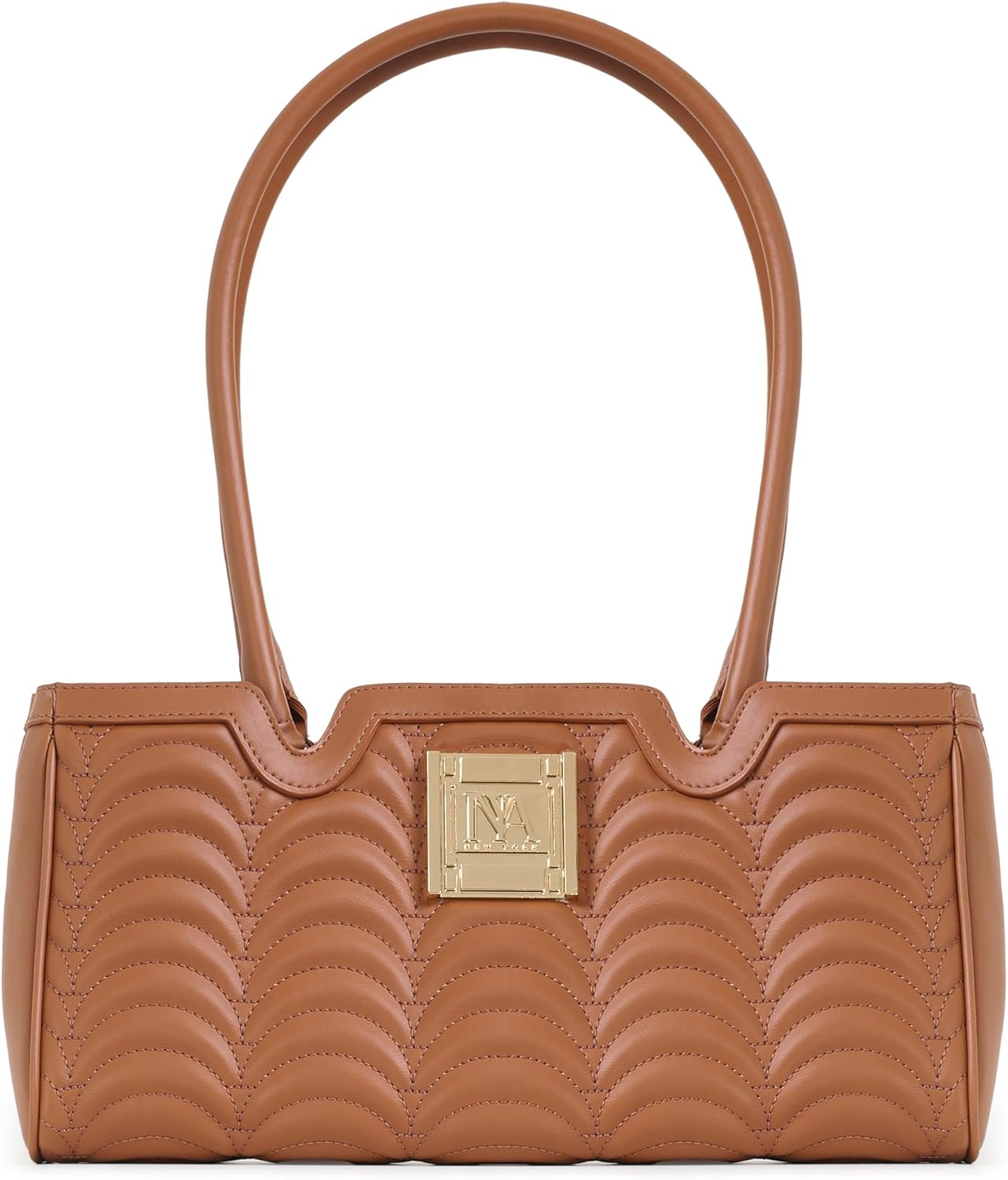 Broadway N°1 Designer Work Purse – Faux Leather Shoulder Bag with Inner Zip Pocket