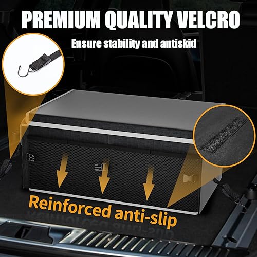 Miniatura 4 de MIKKUPPA Organizador de maletero de automóvil, organizador catiónico de tela Oxford de 65 litros con tapa para SUV, camión y camioneta, material