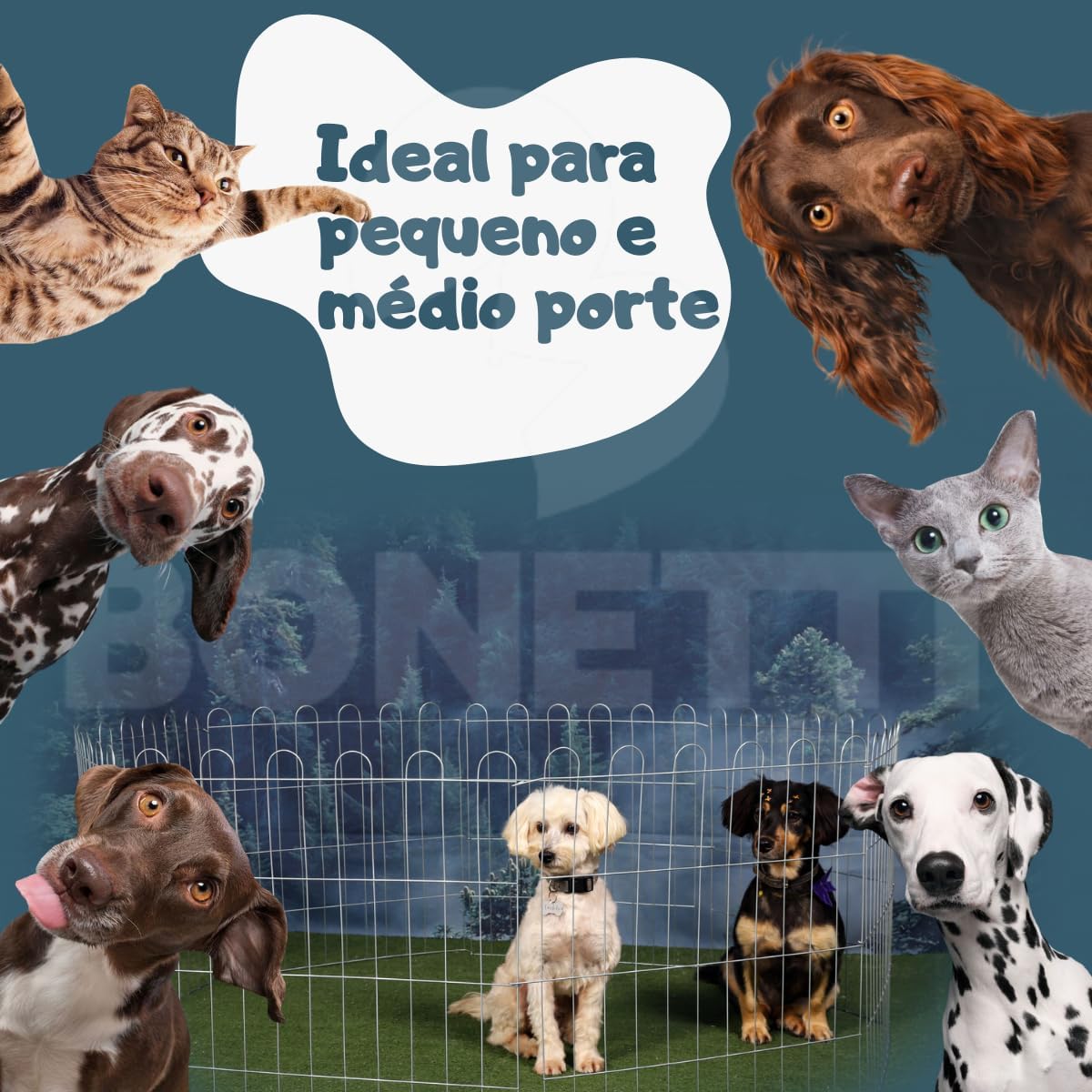 Cercadinho Pet Dobrável para Cachorros de Pequeno Porte - Cercado Móvel com 8 Módulos de Telas de 60 cm de Altura Cercadinho Pet Dobrável para Cachorros de Pequeno Porte - Cercado Móvel com 8 Módulos de Telas de 60 cm de Altura