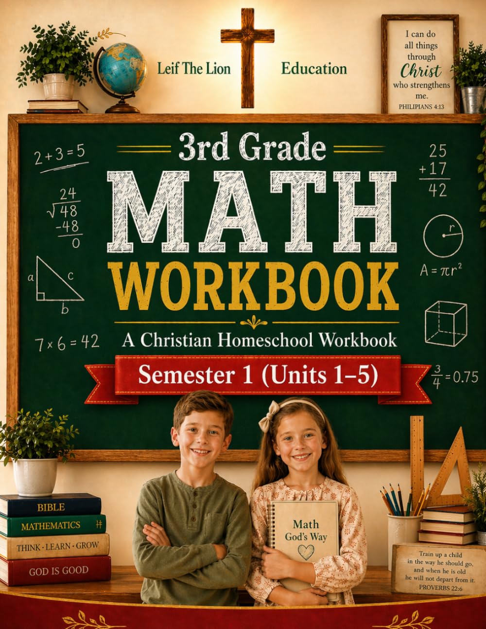 3rd Grade Math - Semester 1 Units (1 - 5): A Christian Homeschool Workbook (Homeschool Math Workbooks Grades 3 - 12. Semesters 1 - 2.)