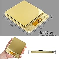 Vista 3 de Fuzion Báscula digital de precisión de 0.00 oz, mini báscula de alimentos de 17.64 oz para joyas pequeñas, oro, hierbas, especias, peso de gramos