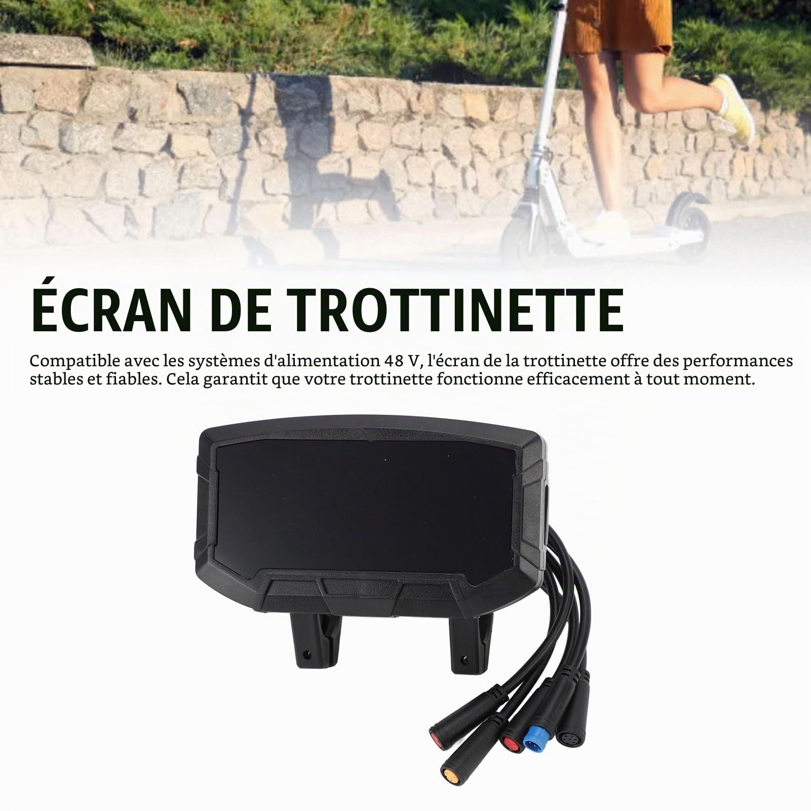 Dilwe Compteur D'Affichage de Scooter électrique, état Précis de la Batterie et Affichage de Vitesse, pour Les Scooters SmartGyro, Compatibles avec des Systèmes 48 V