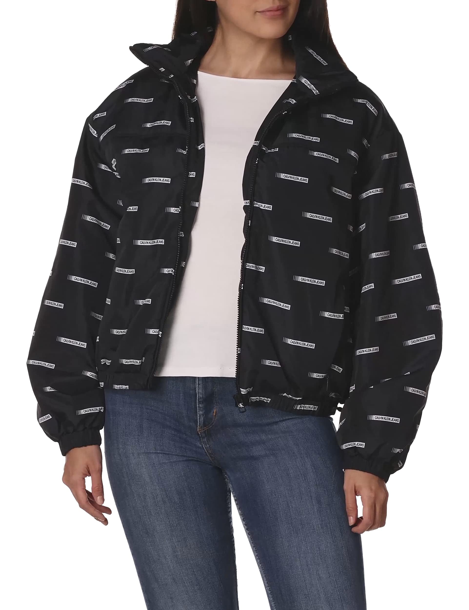 Calvin Klein Women's Logo All Over Print Jacket