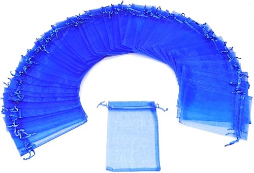 Miniatura 71 de Dealglad 100pcs Drawstring Organza bolsas de joyería caramelo para fiestas, casamientos, regalos Negro