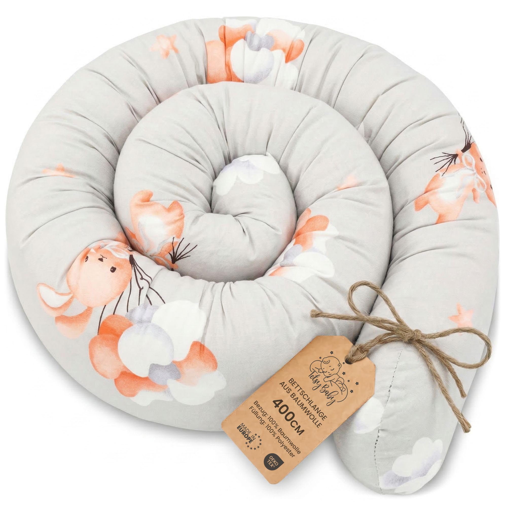 Totsy Baby Almohada para Dormir de Lado algodón 300 cm Algodón Gofre - cojin Cervical Enrollable Lavable Cojines Grandes Almohada para el Cuerpo Oeko-Tex Marrón — view 12