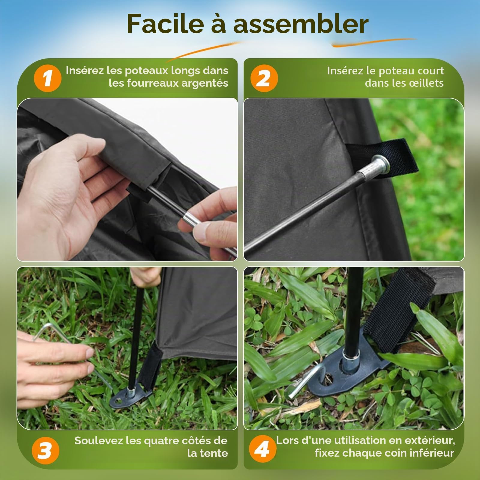 Abri À Vélos pour 2 Vélos Ou 1 Vélo Électrique,en 420D Oxford Imperméable,avec Porte Zippée Enroulable,200 X 165 X 80 Cm,avec Instructions Vidéo,Idéal pour Jardin,Camping Et Caravane