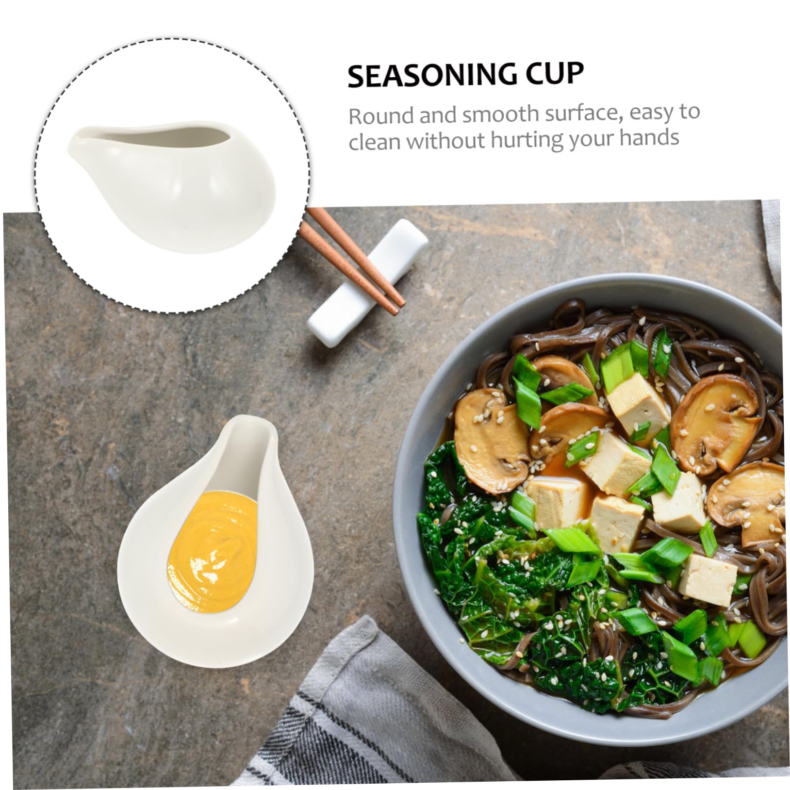 COM-FOUR® 2 x saucière en céramique noble - pichets à sauce avec pied pour le remplissage