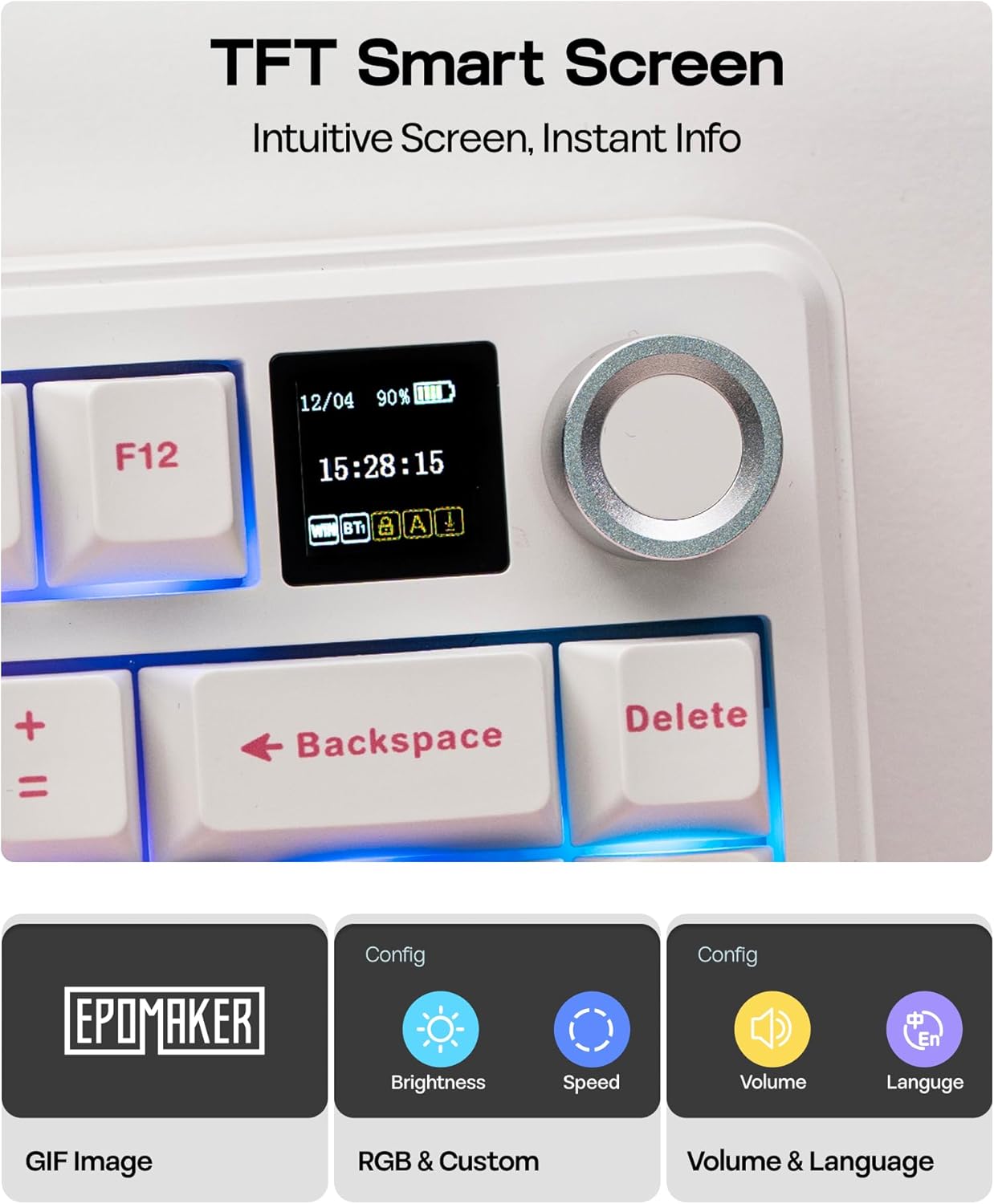 لوحة مفاتيح ميكانيكية لاسلكية 75% ثلاثية الأوضاع –...