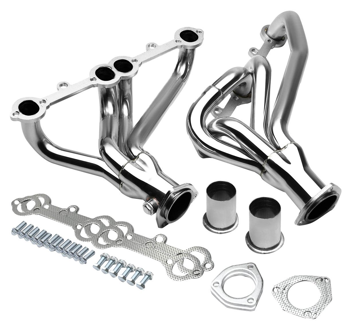 DNA Motoring GKT A HD PF82 Pair Of Exhaust Header Gasket Compatible With 55 00 283 327 350 383 400 Sbc Gen 1 Engines W 165 X 135 Oval Ports - View #6