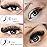 3d Russian Strip Lashes, D Curl Lash Strips, Natural False Lashes Mink, NaturalWispies Mink Eyelashes, Wispy Fake Lashes, Faux Mink Eyelashes Natural Look(6 Pairs)