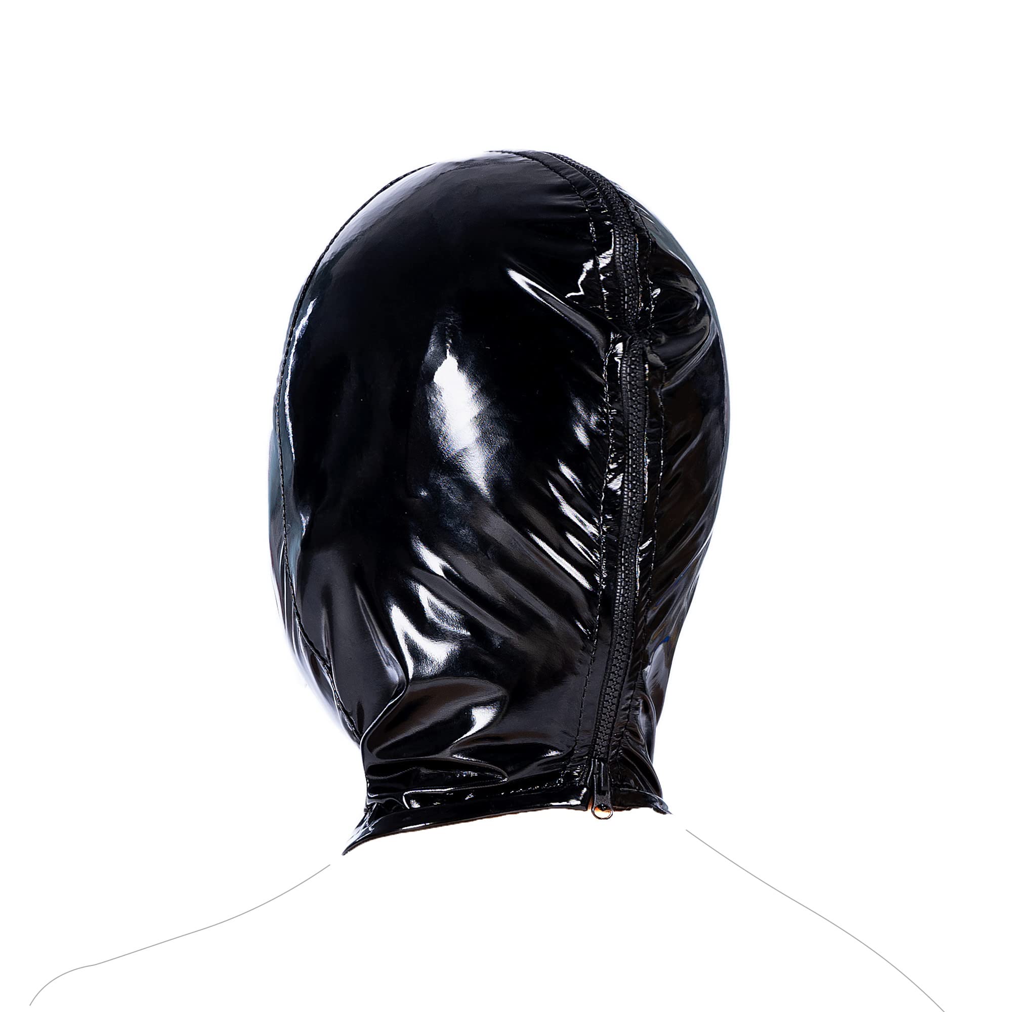 SXOVO Maschera in lattice Apertura bocca con cerniera Nero Bondage SM Maschera testa Fetish BDSM Sexy Schiavo Maschera in pelle (Medio)
