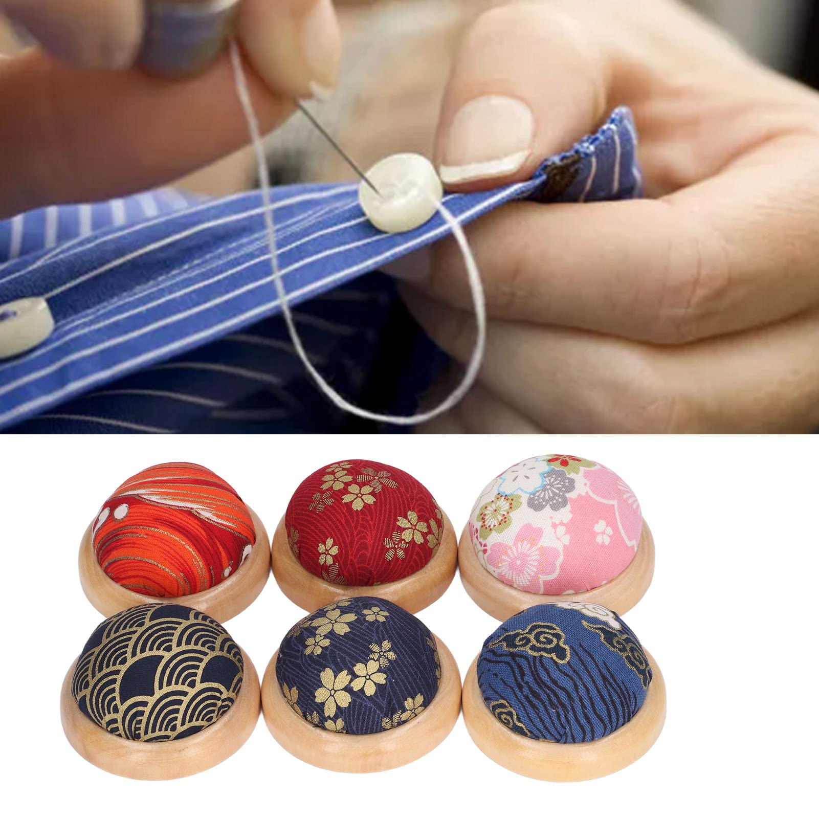 PIN Cushion Wooden Base Holder Sewing Accessory for Household