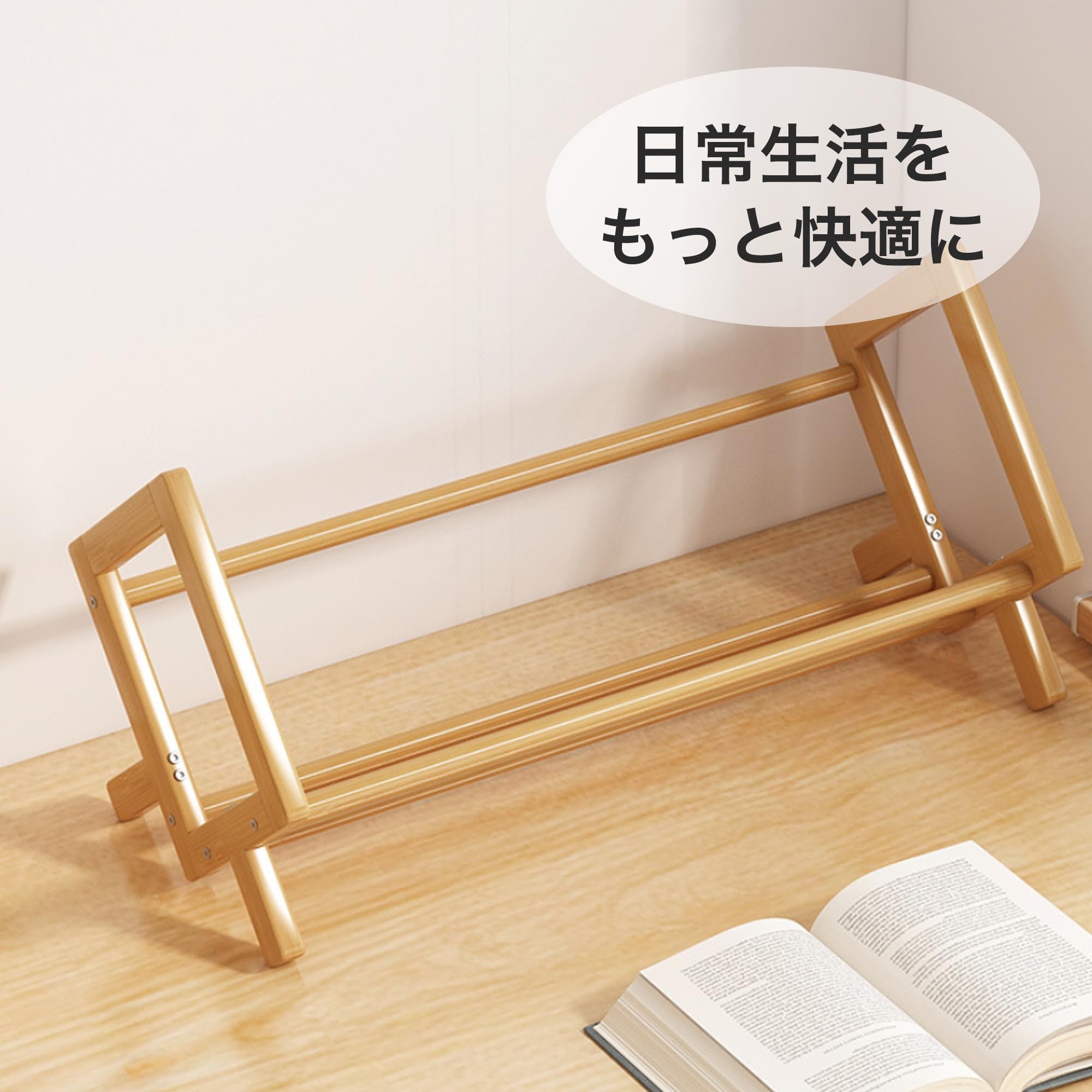 Amazon.co.jp: Asdays 本棚 卓上 ブックスタンド CDラック デスク上置
