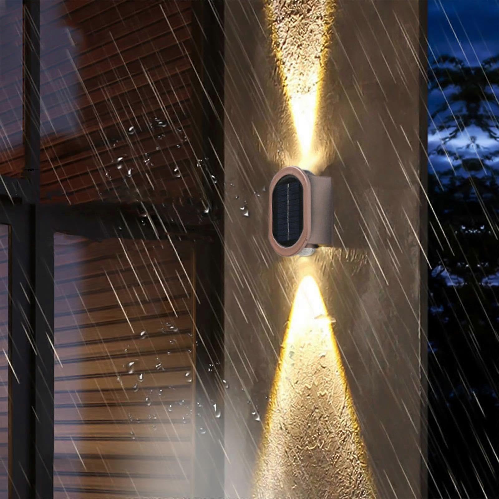 Joyhappst Image Color Solar Wall Light Up And Down Illuminate Outdoor Sunlight Lamp Ip65 Modern Decor