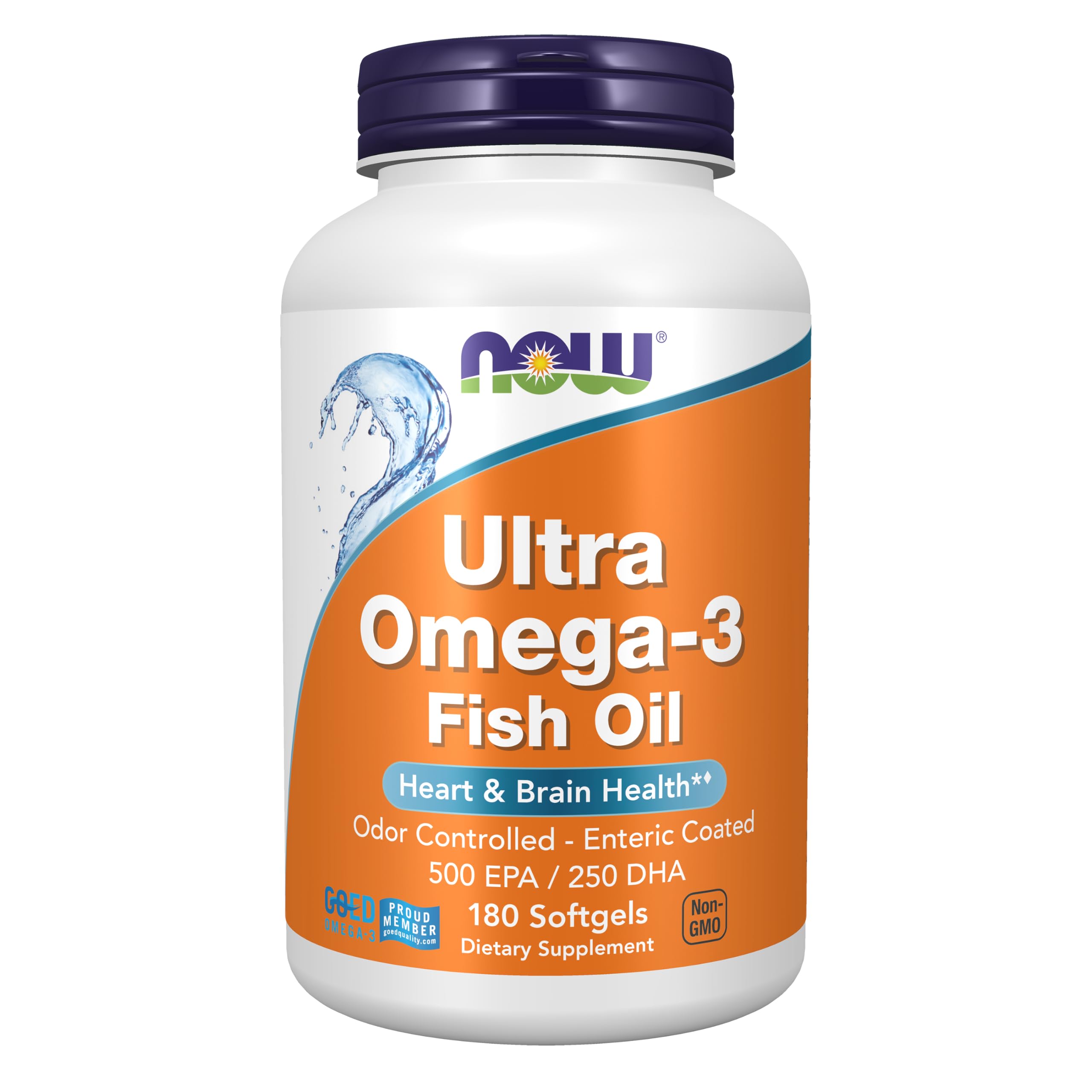 Τώρα Συμπληρώματα Τροφίμων, Ultra Omega-3 Μοριακά Αποσταγμένο και Enteric Coated, 180 Softgels
