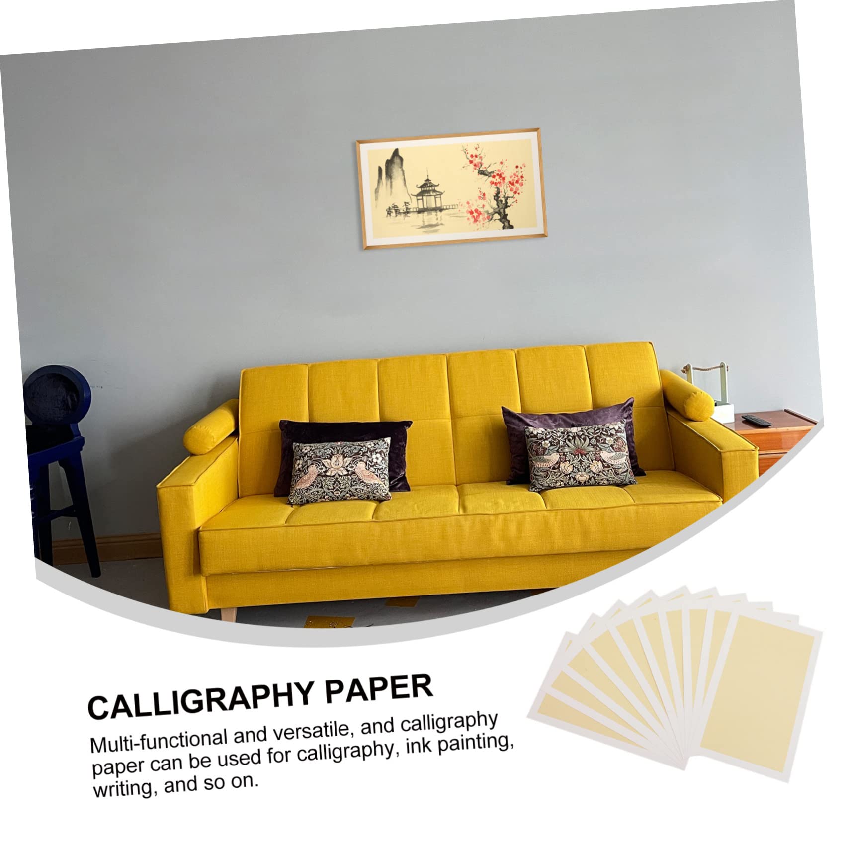 KONTONTY 10sheets Professional Calligraphy Paper Cardboard Thick for Writing Painting