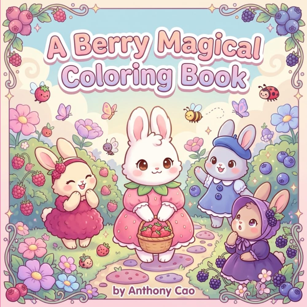 A Berry Magical Coloring Book: Cute Berry Friends, Sweet Dresses & Adorable Bunnies for Relaxing Creative Fun