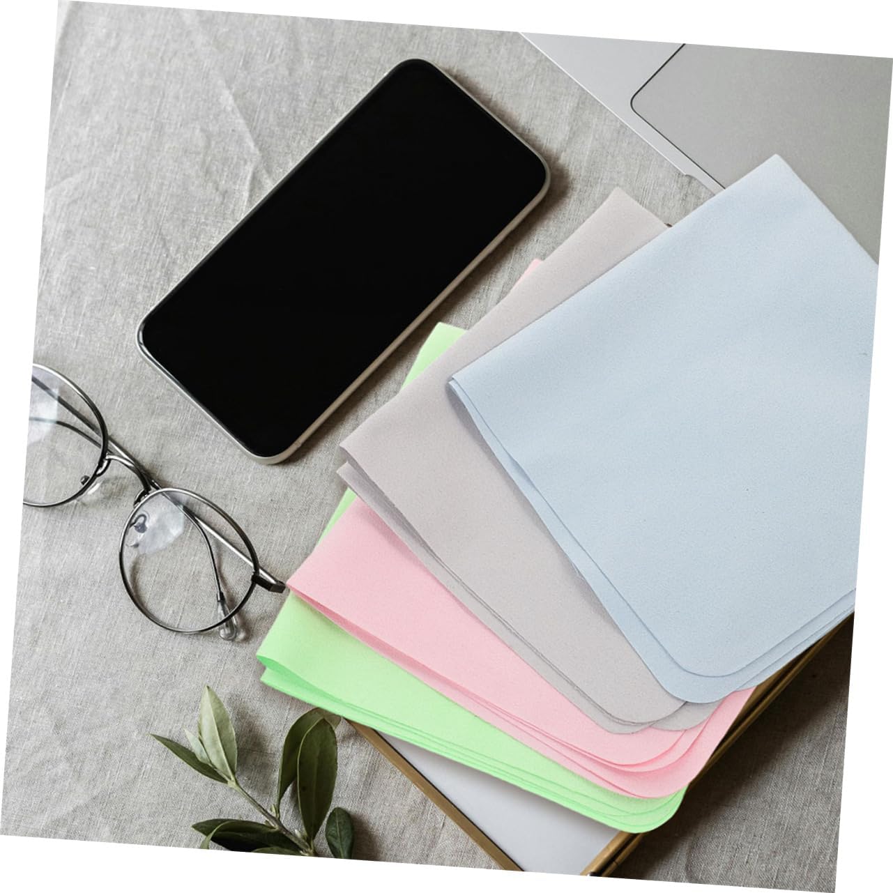 8pcs Colored Eyeglass Cleaning Cloths Scratch Lens for Glasses Convenient Design for Mobile Tablet Durable Fade Resistant
