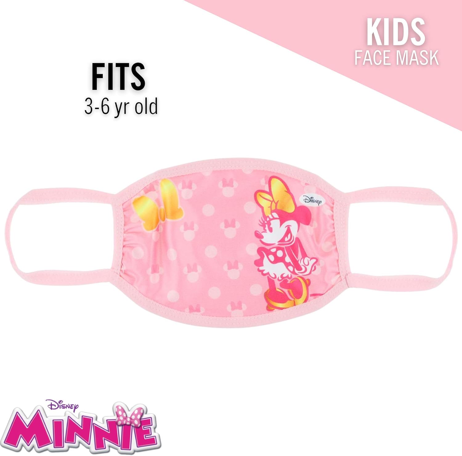 Miniatura 2 de Concept One Disney Minnie Mouse - Máscara facial de tela, con licencia oficial, lavable, para niños