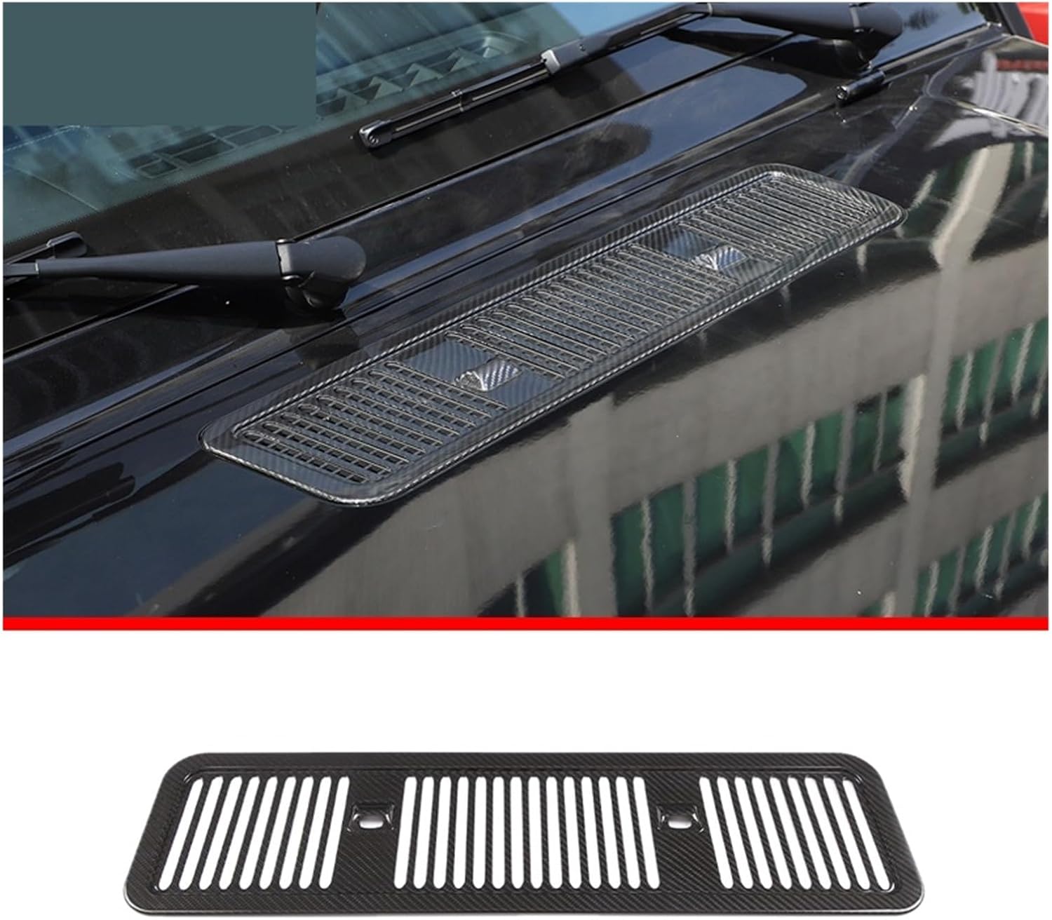 Hood Vent Scoop Kit Real Carbon Fiber Pattern Car Air Intake Scoop Bonnet Hood Vent Front Hood Vent Panel Fit for Benz G Class W463 2019-20 Accessories Fashion Modification