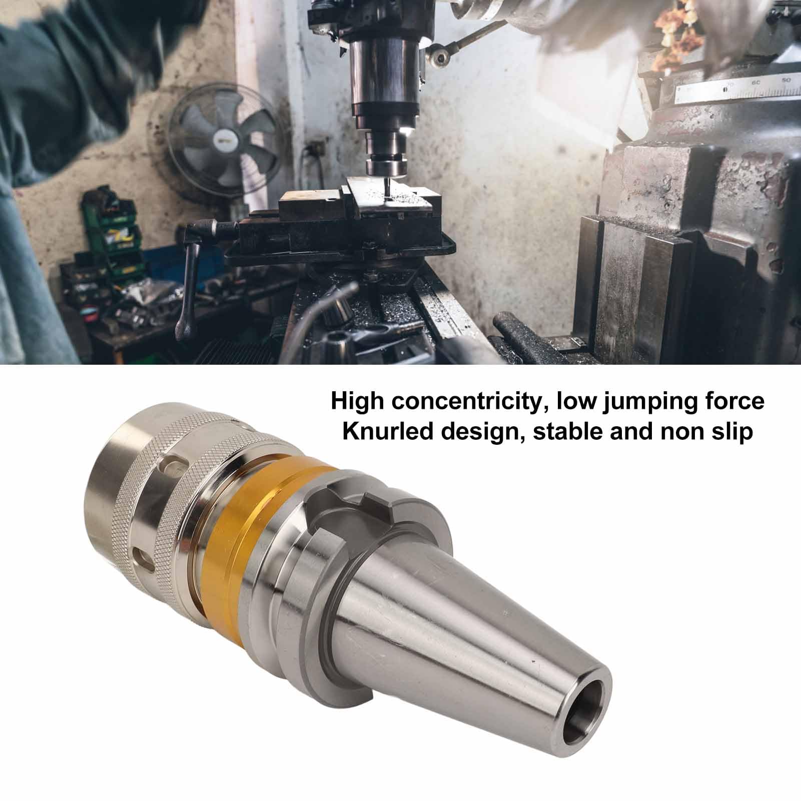 Generic Uchwyt Narzędziowy ze Stali Stopowej 90 Mm Niklowany Uchwyt Wiertarski do Frezowania CNC i Tokarki 1 Szt