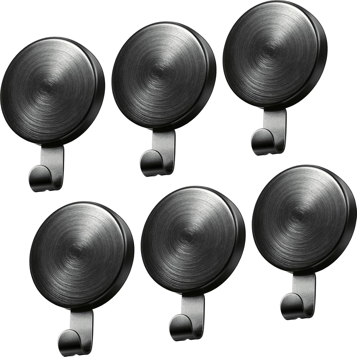 Jetec 6 Pcs Magnet Hooks Magnetic Wreath Hanger Holder,Silver,2.16 Inch