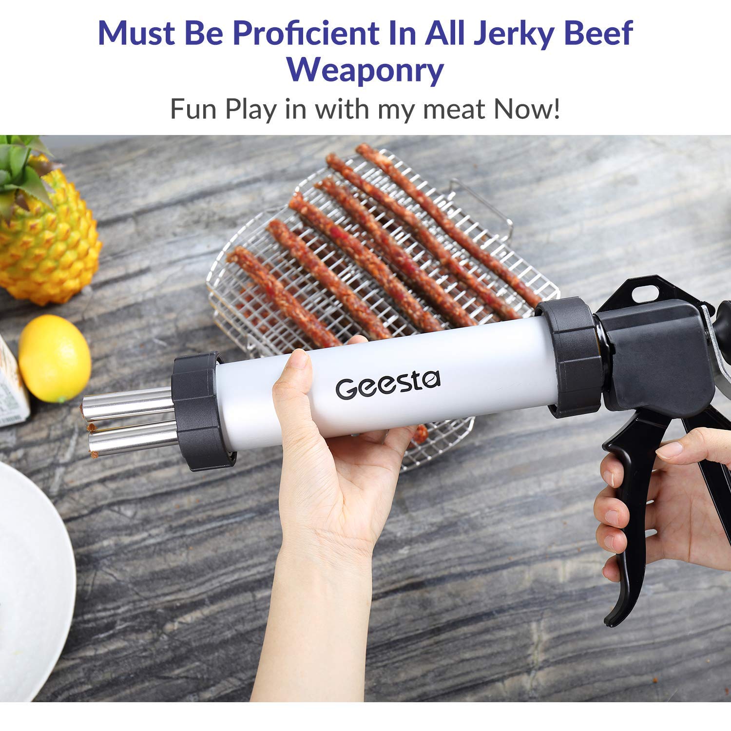 Geesta Classic Jerky Gun, EasyClean Jerky Maker, Aluminum Barrel with