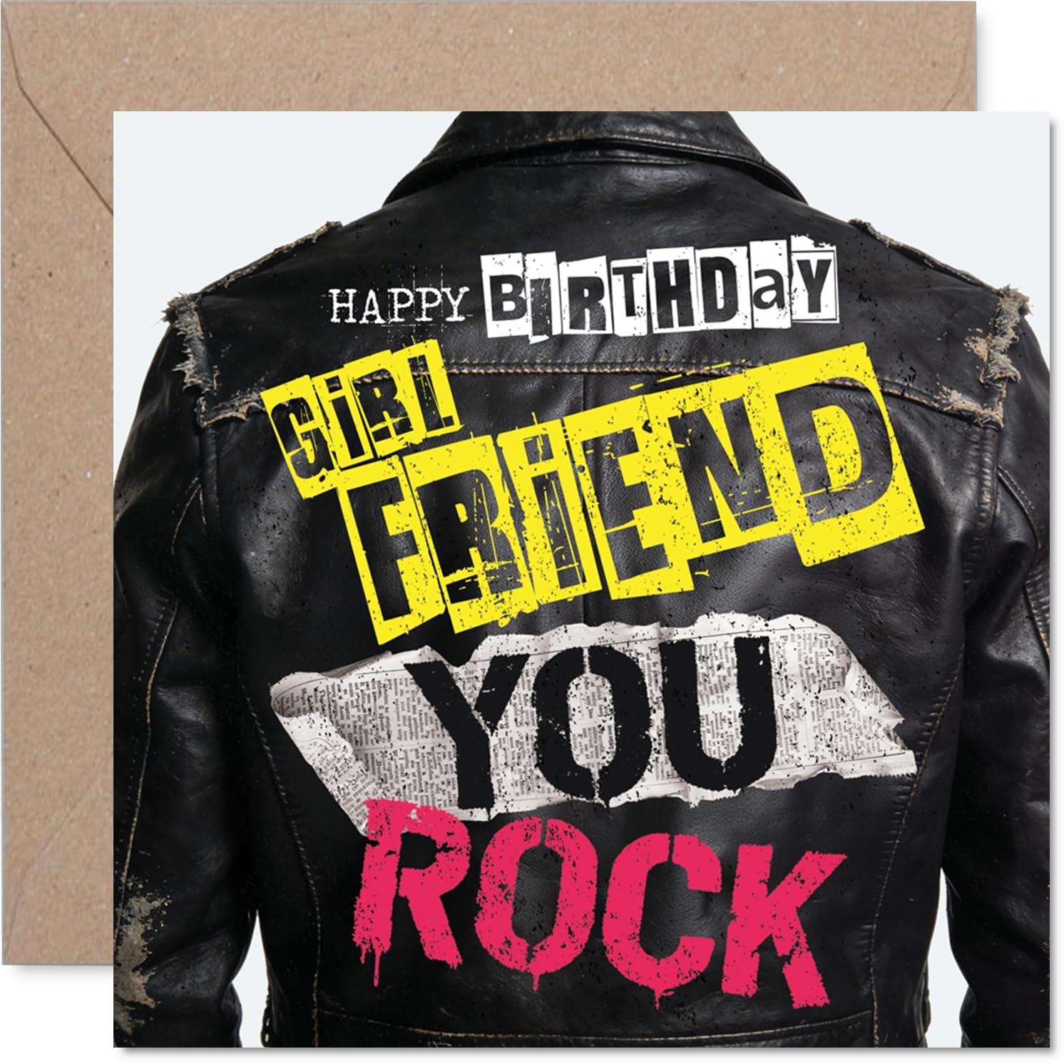 Cheeky Birthday Card for Girlfriend, Rock Chic Attitude