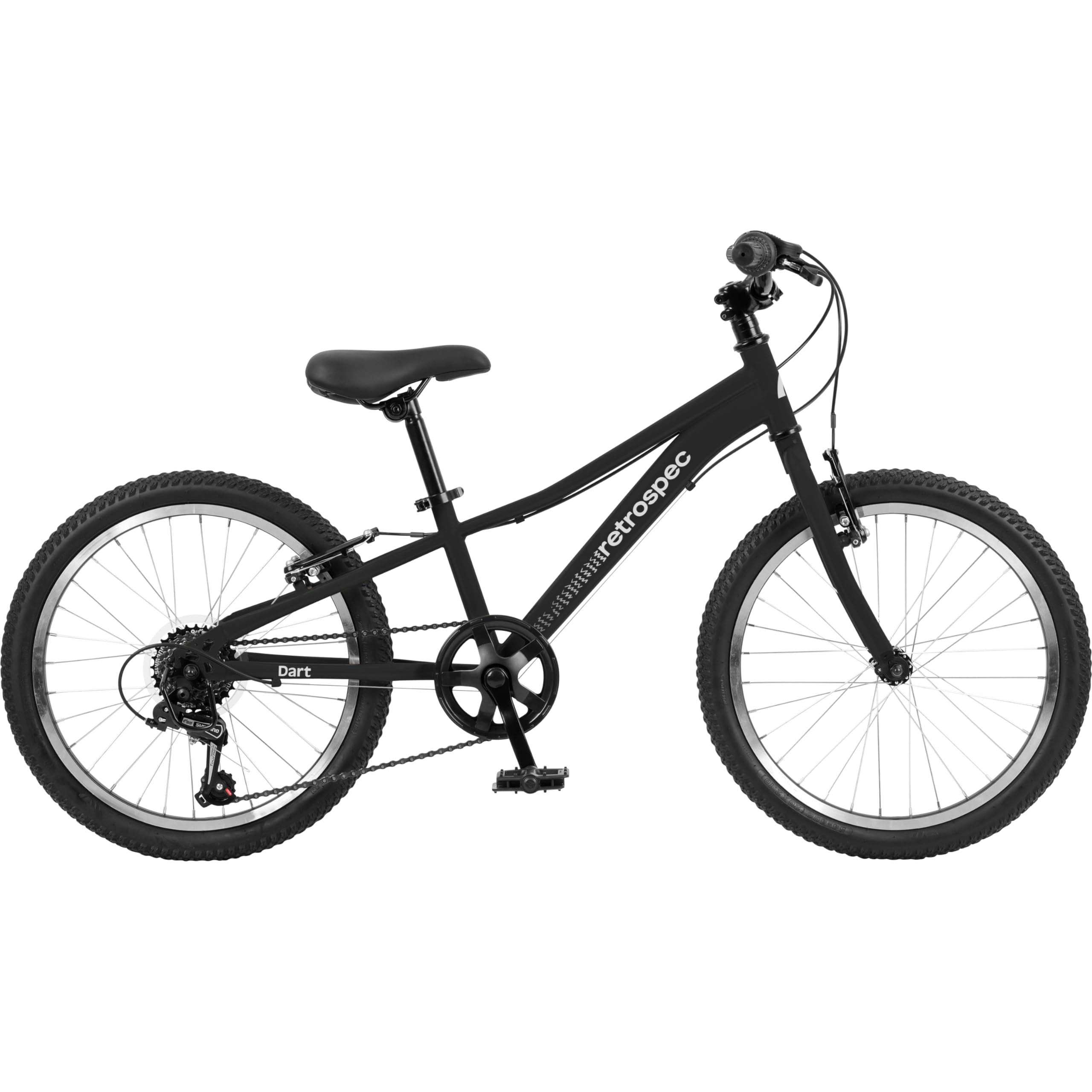 Retrospec Dart 20 & 24 Inch Kids Bike - 7-Speed Hybrid Bicycle for Ages 6-11 with 29in All-Season Tires & Shock Absorption - Adjustable Height Youth