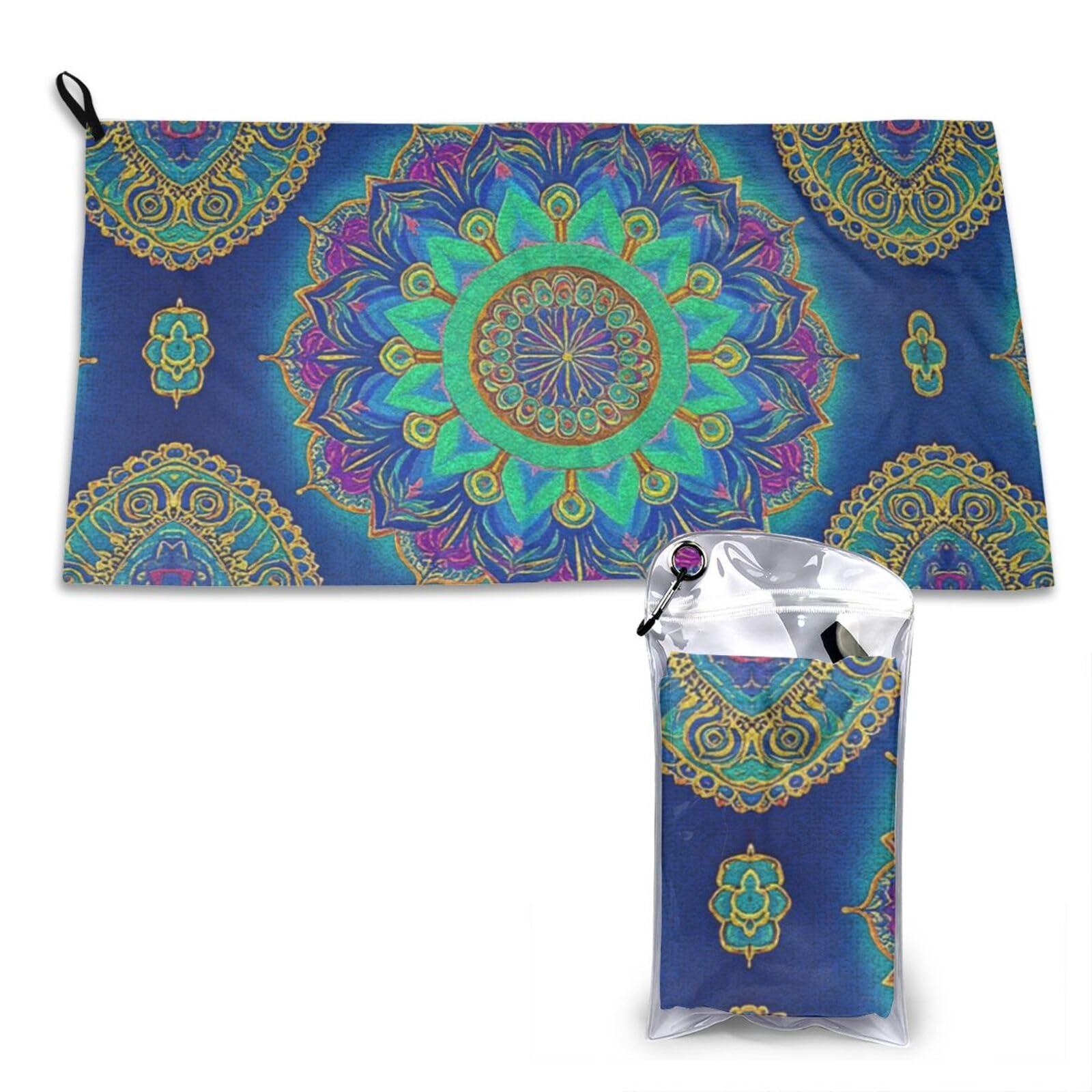 DUYKIMQW Colorful Weave Print Quick Dry Towel 16x31.5in White