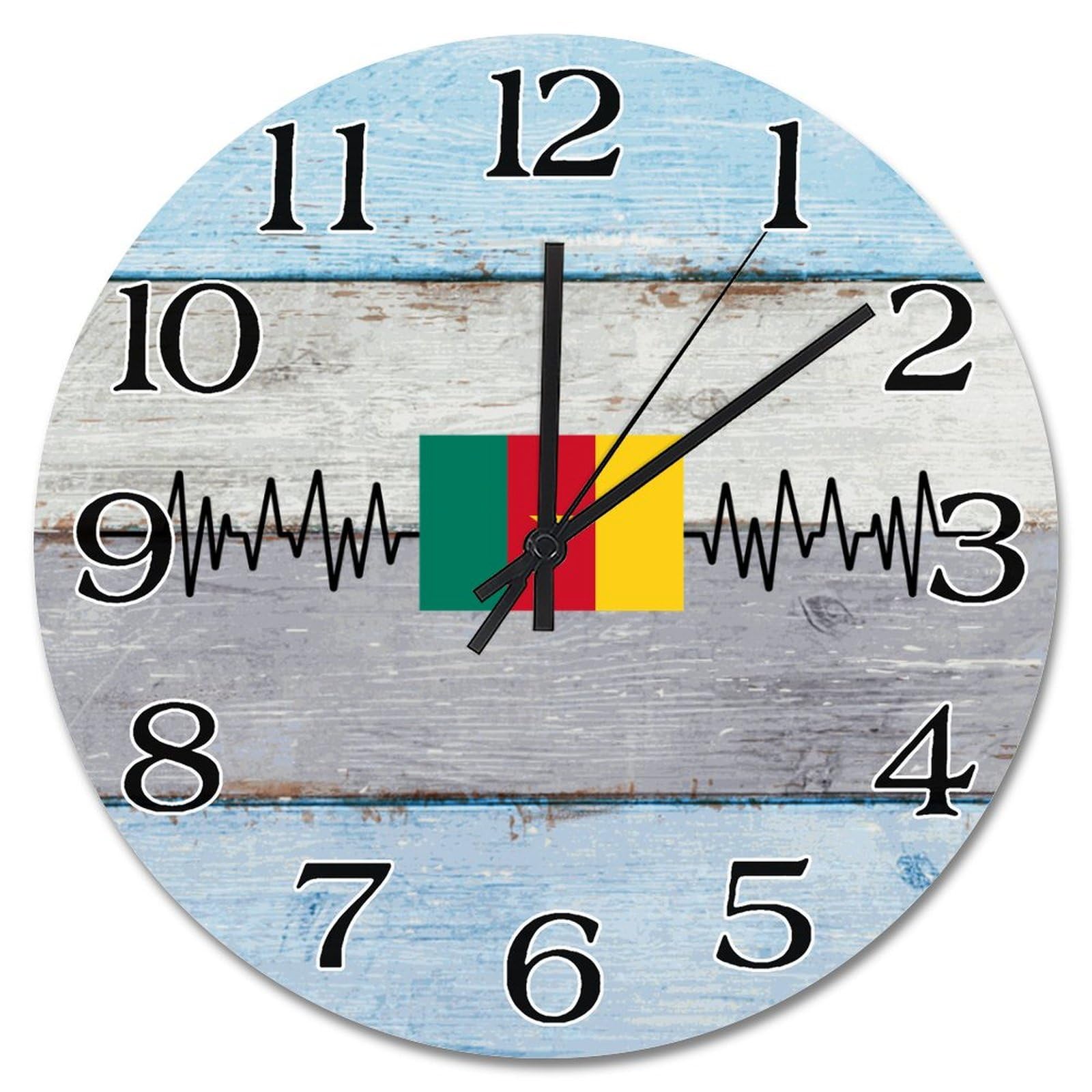 Horloge murale Cameroun 38,1 cm silencieuse de salon à suspendre