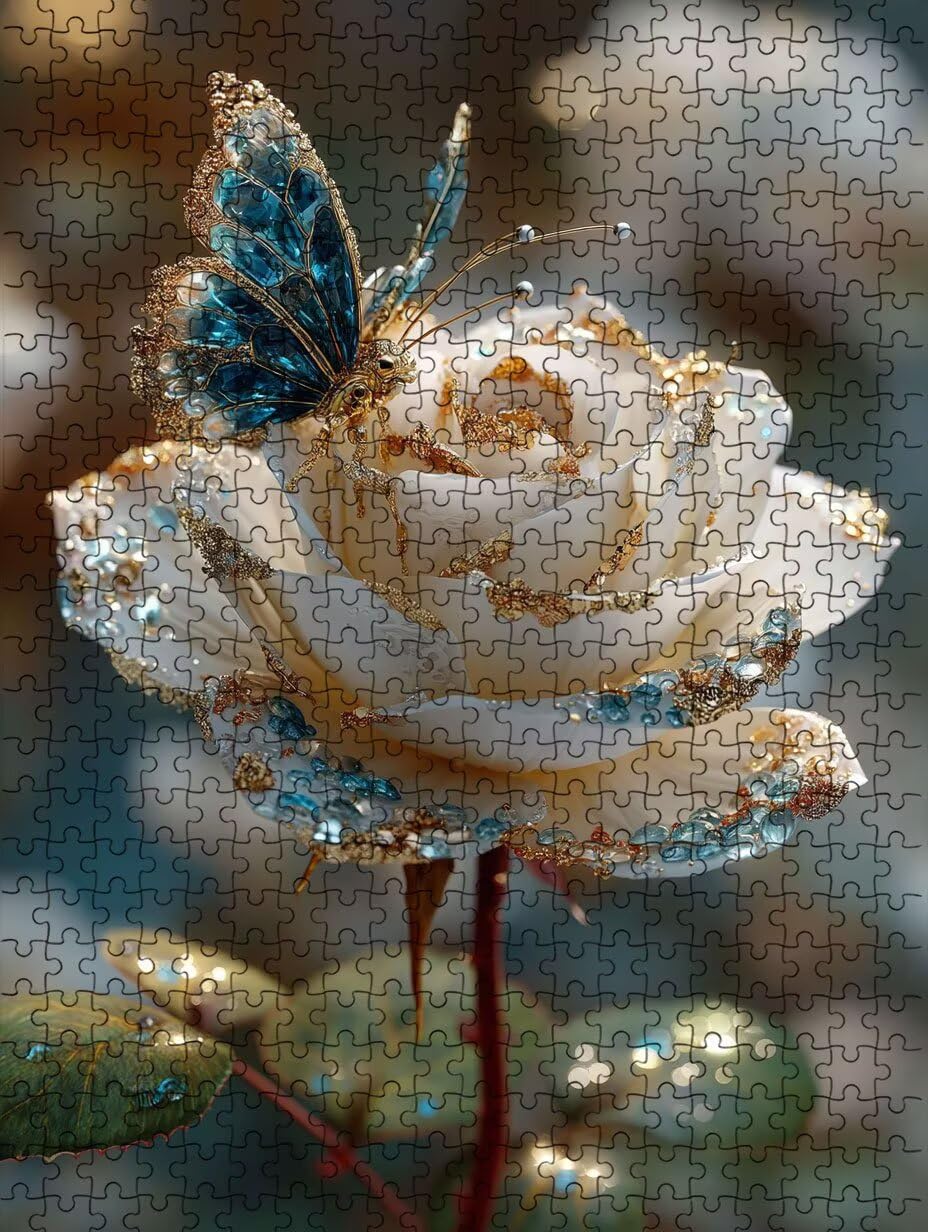 Puzzle de 5000 para Adultos, Rosas Blancas, Rompecabezas Clásicos YHPGL7-37
