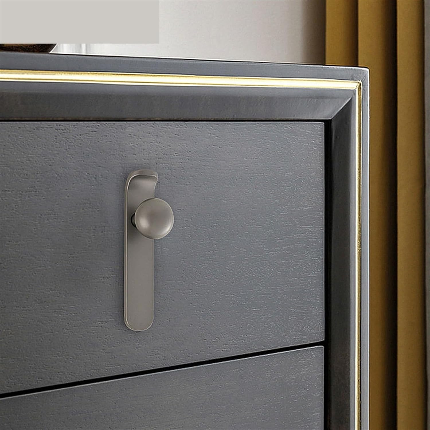 Black Single Hole Gold Cabinet Door Handles Aluminum Alloy Cupboard Door Pulls Minimalist Long Furniture Handle 1Pcs (Color : Gold Black-S)