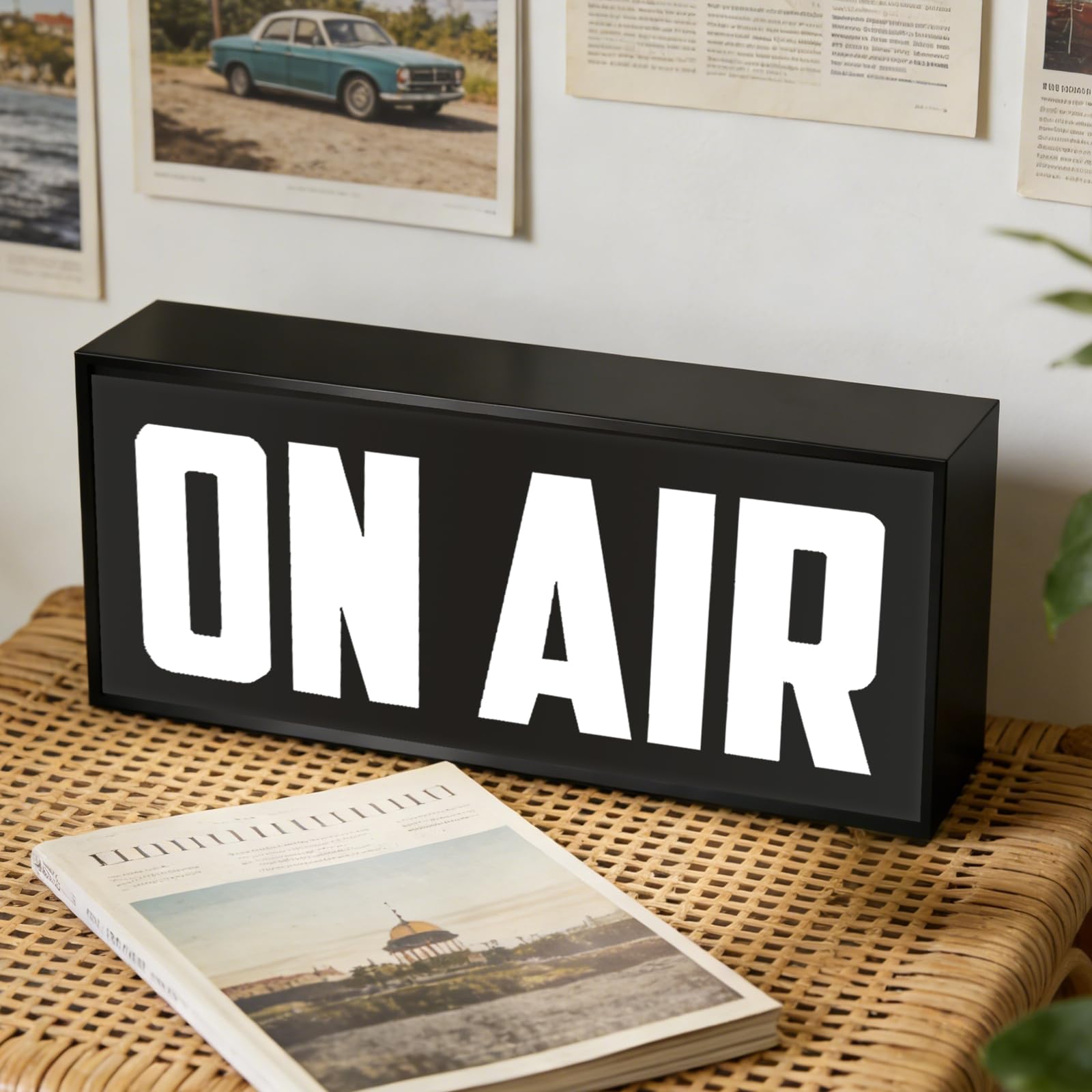 shulovehua ON AIR Neon Sign LED Wall Mountable Pulsing Decor Light USB Powered Dimmable Broadcasting Light for Twitch Zoom Calls Streaming Office & Podcast Studio Wall/Desktop Decoration