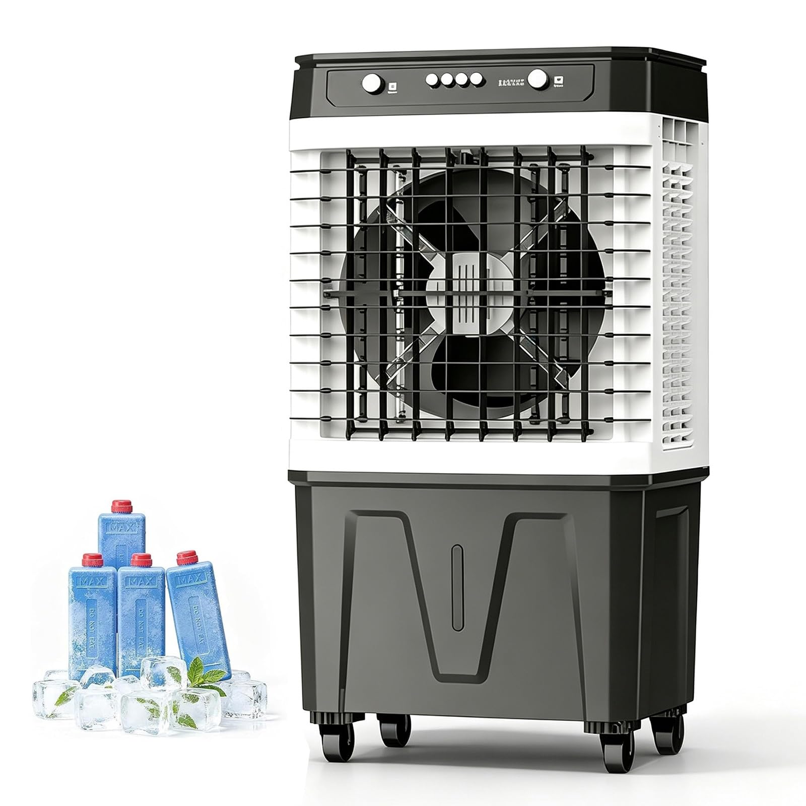 Djjyctnm One Color Swamp Cooler Air Conditioner With Button 3 Speeds, Portable Air Cooler