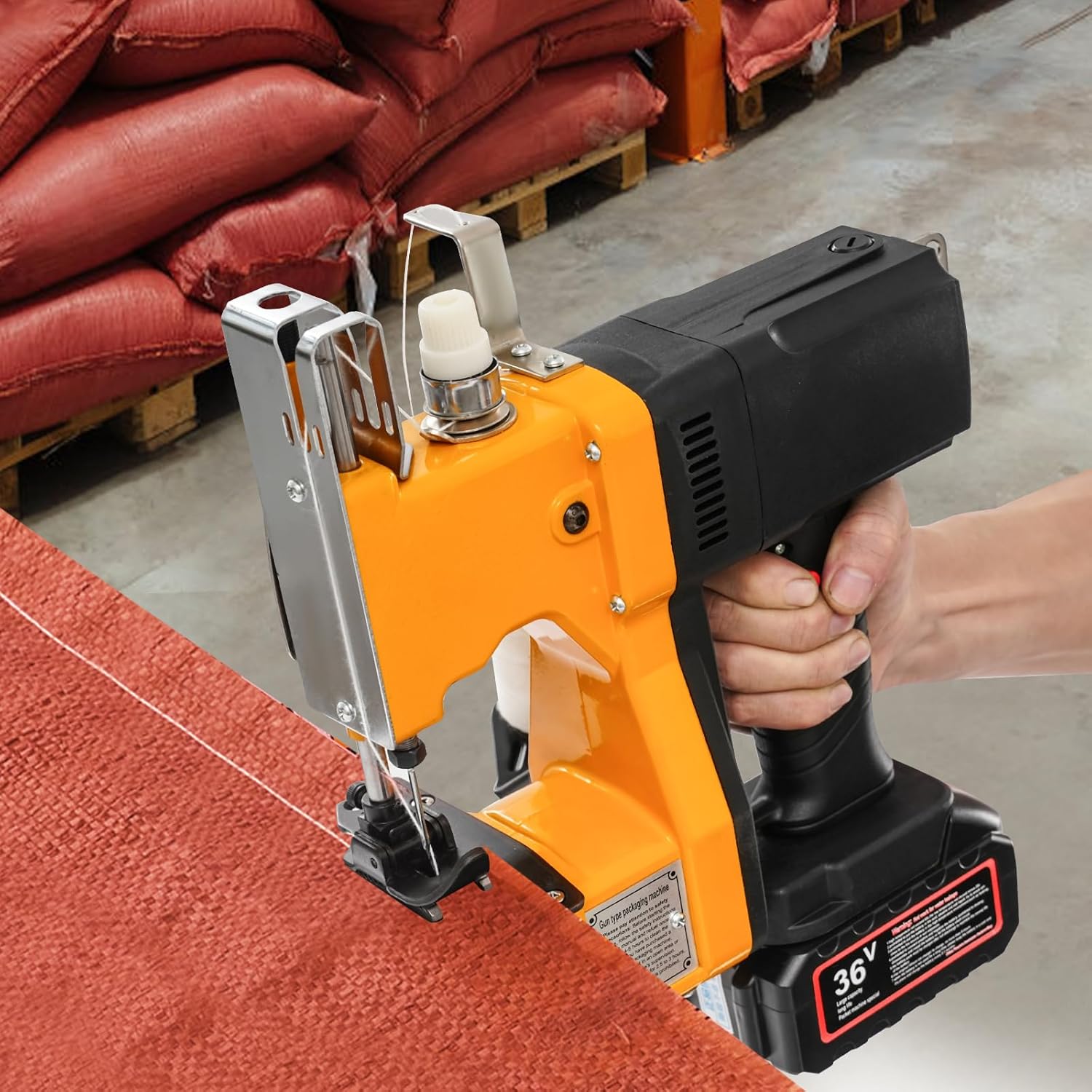 Cordless Bag Closer Machine, Industrial Bag Closing Machine, Battery Powered Bag Sealing Machine,High Speed Bag Closing Machine, Handheld Bag Closer Sewing Machine W/Charger