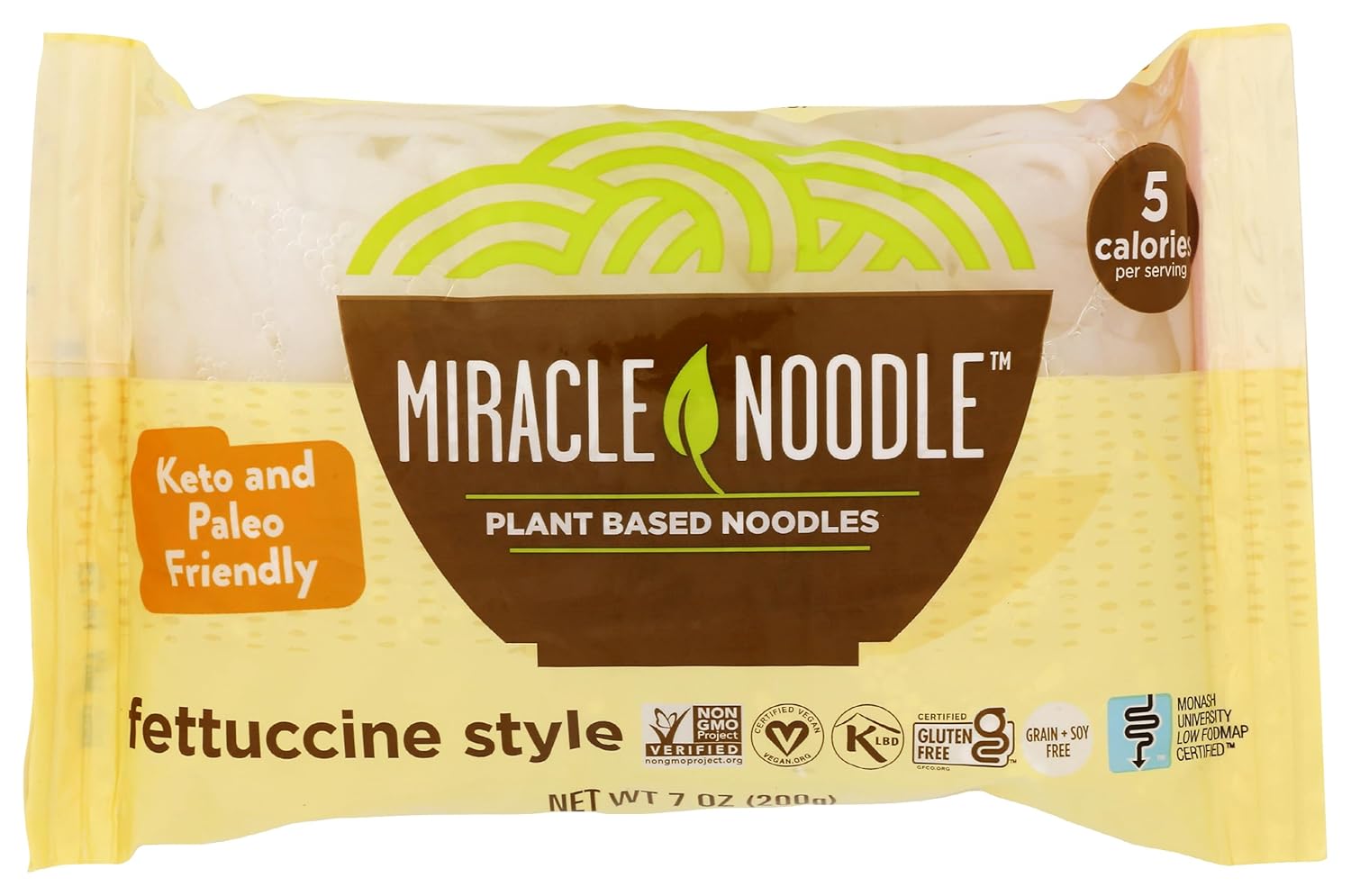 Miracle Noodle, Fettuccini Shiratake, 7 Onzas