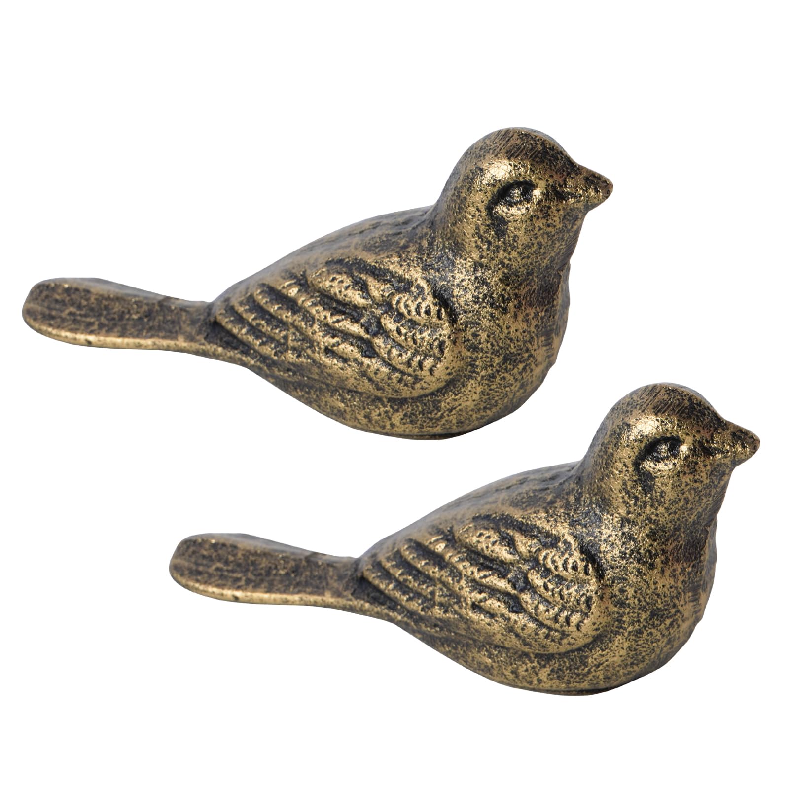 Cast Iron Door Stop Heavy Door Stopper Solid Metal Wedge for Indoor Outdoor Use Cute and Durable Doorstop (Bronze Bird, 2Pack)