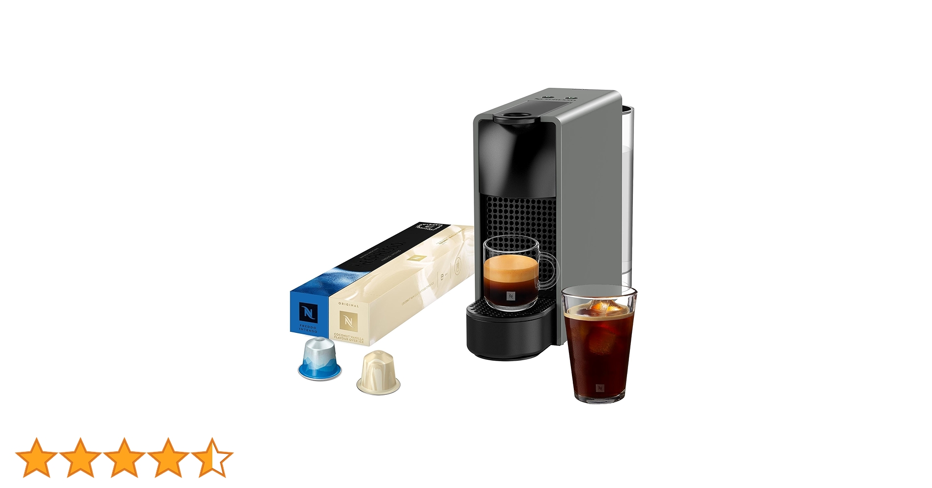 ネスプレッソ オリジナル カプセル式 エッセンサ ミニ インテンスグレー Essenza Mini Grey - Original Coffee Machines - Nespresso USA