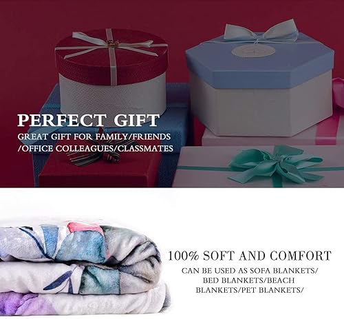 Miniatura 5 de Manta ligera con estampado de delfines y luna para cama, sofá, manta ligera, 60 x 80 pulgadas