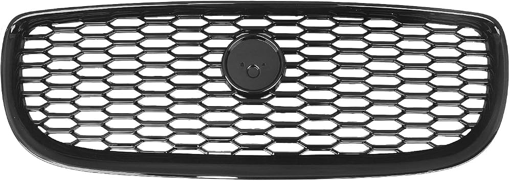 Front Grille Racing Grill Compatible with Jaguar XE 2015 2016 2017 2018-2020 Carbon Fiber Look/Gloss/Matte Black Upper Bumper Hood Mesh GridGlossy Black