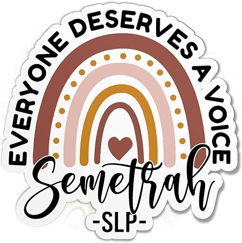 Calcomanía personalizada con nombre, patólogo, habla, lenguaje, orgulloso, trabajo, día del trabajo, calcomanía de vinilo troquelado para casco