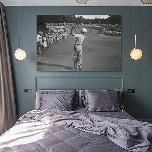 Miniatura 8 de Póster deportivo en blanco y negro, póster de arte para jugar al hombre de golf, decoración de pared, lienzo impreso, pósteres e impresiones