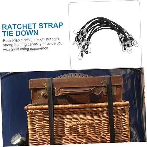 Miniatura 5 de YARNOW 30 piezas de cinturón de cuerda elástica para fijación de equipaje, cuerda elástica de sujeción para bicicleta, correa de ajuste de carga,