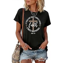 Christian Shirts for Women Faith T Shirts Jesus Religious Graphic Tees Cross Pray Bible Verse Inspirational Tops