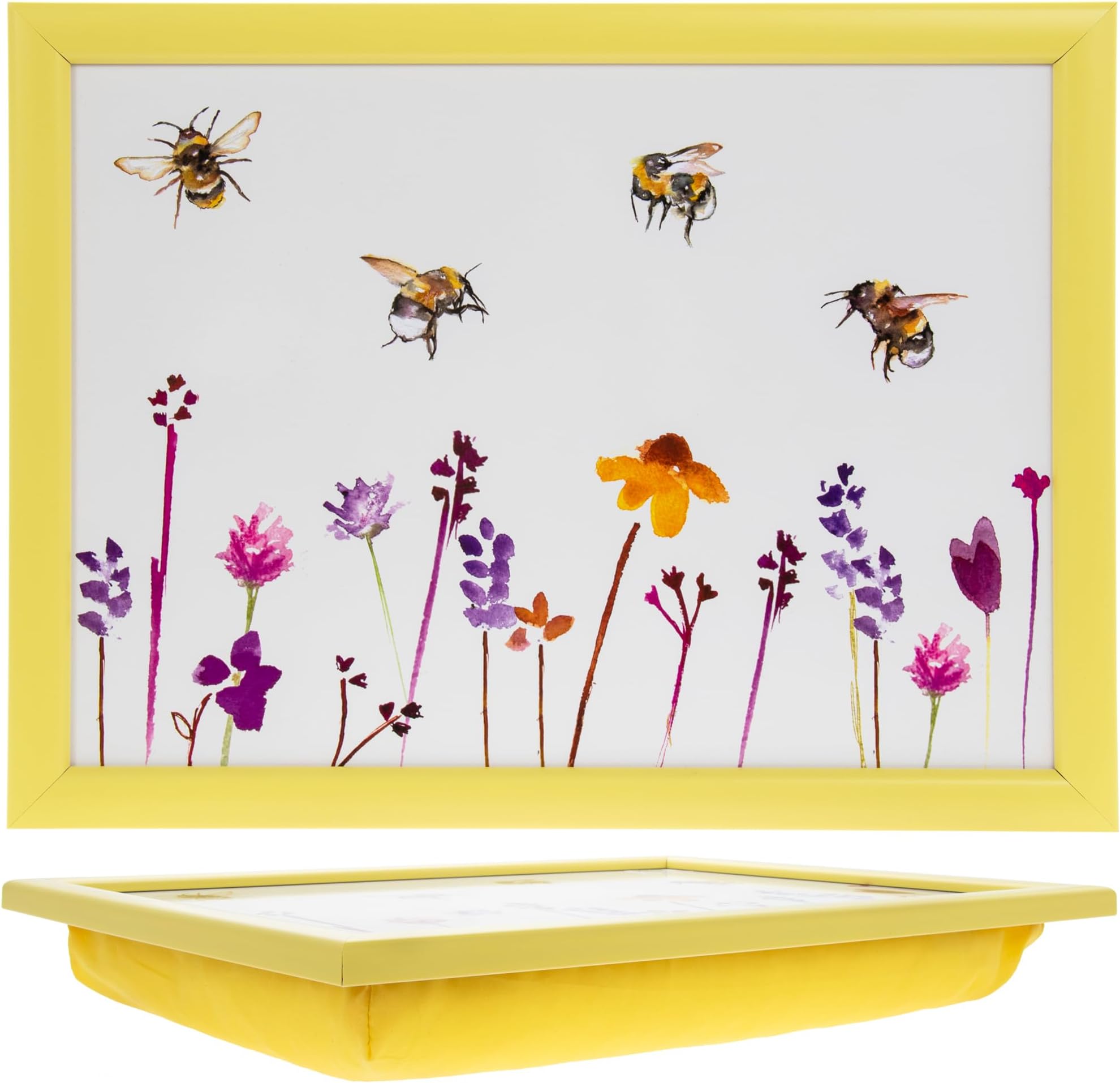 Lap Tray Pretty Water Colour Busy Bees Design by Jennifer Rose Gallery