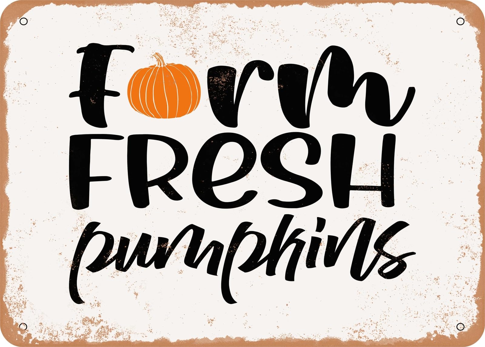 Miaomansenstore Metal Sign - Farm Fresh Pumpkins - Vintage Look Sign Home Decor
