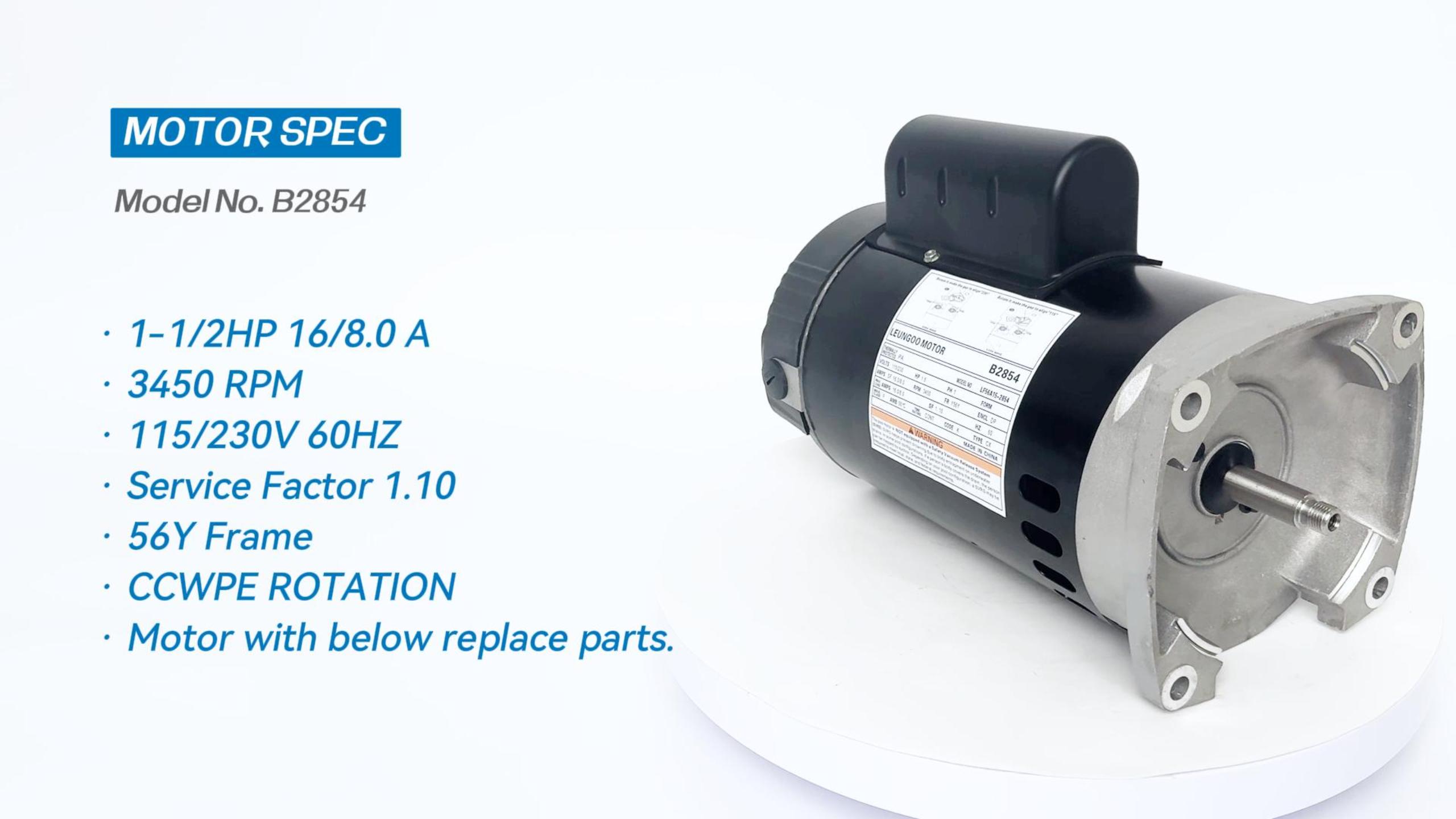 Amazon.com: B2854 1-1/2HP, Replaces Century/AO Smith Pool Pump