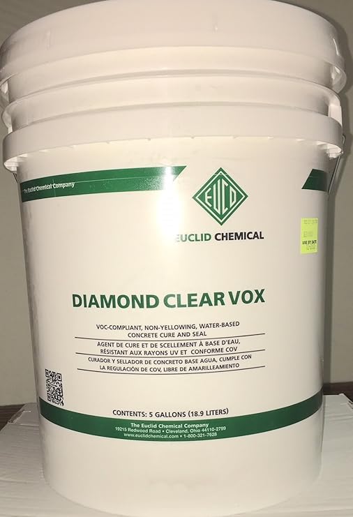 EUCLID Diamond Clear VOX, 5 GAL, WaterBased Concrete Cure & Seal