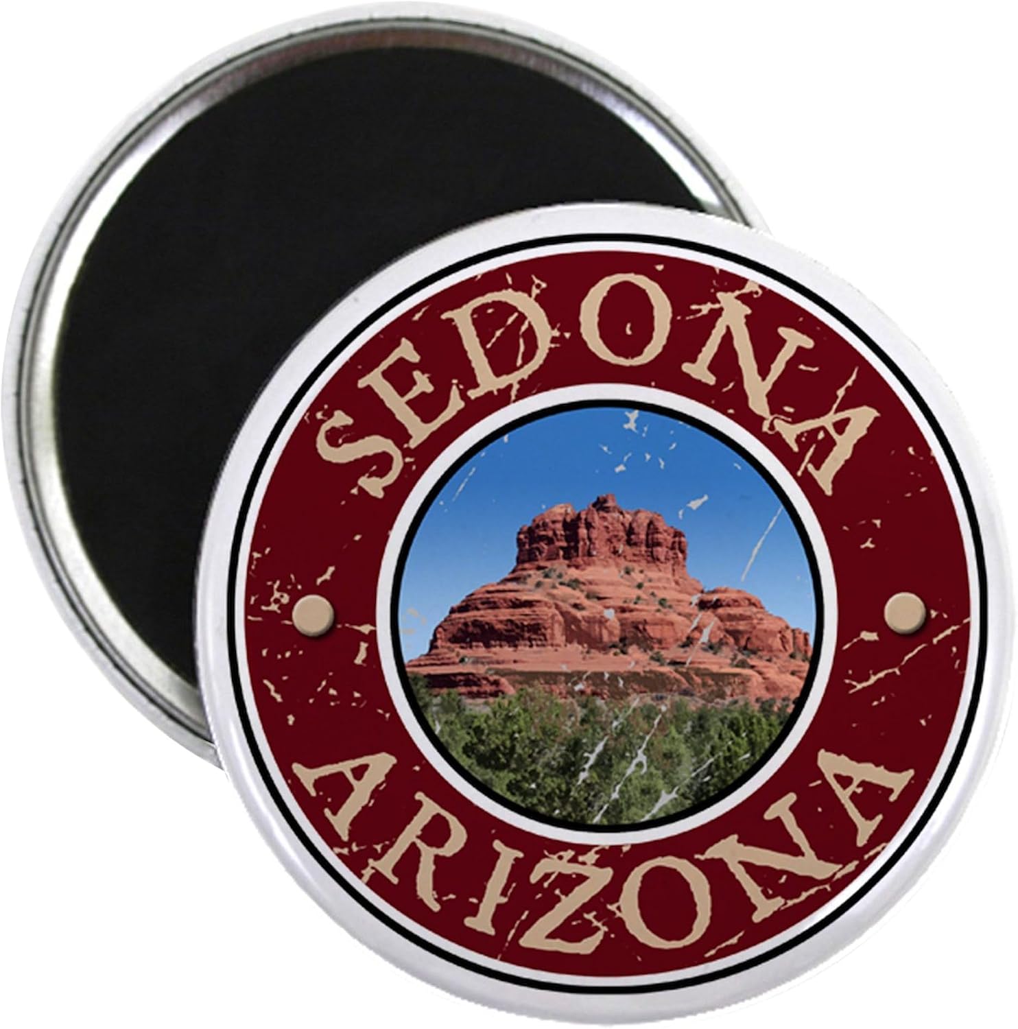 CafePress Sedona, AZ Bell Rock Magnet 2.25" Round Magnet, Refrigerator Magnet